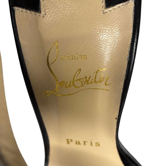 Christian Louboutin Athena Alta 100 Python Snake Heel T-Strap Sandals Size 37 - Picture 4 of 10